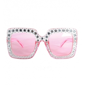 70s Disco Glasses Diamonte - Novelty Sunglasses